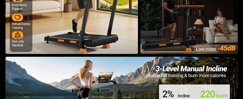 CURSOR FITNESS Under-Desk Walking Treadmill – Carbon Black – product detail