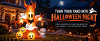 IHGYT HY-QQ26016 8-Foot Halloween Ghost Tree & Pumpkin & Tombstone Inflatable – Ghost Tree – product detail