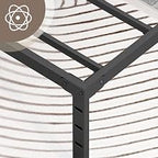 NEW JETO Queen Metal Bed Frame, 14-Inch Platform, Black