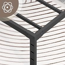 NEW JETO Queen Metal Bed Frame, 14-Inch Platform, Black