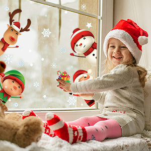 XIMISHOP Christmas Window Clings, 82-Piece Set