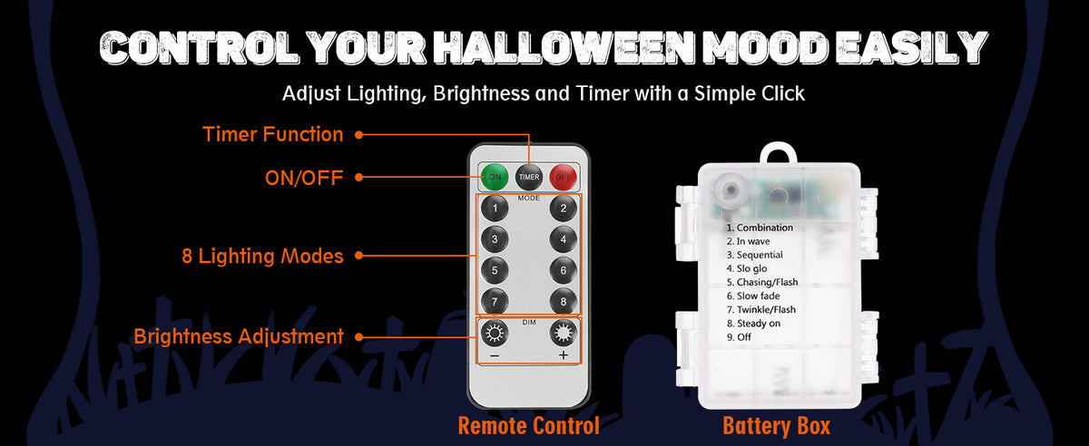 FairyGlim Lighted Halloween Swinging Ghost Decoration – White – product detail