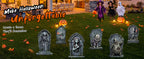 KLYRO 6-Pack 17-Inch Printed Halloween Tombstone Yard Signs – 17 Inch, Black – Black / 17 Inch – product detail