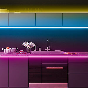 KSIPZE RGB LED Strip Lights with App and Remote Control, 100 ft