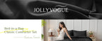 JOLLYVOGUE Queen Bedding Set, 7 Pieces, Black