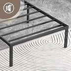 NEW JETO Queen Metal Bed Frame, 14-Inch Platform, Black