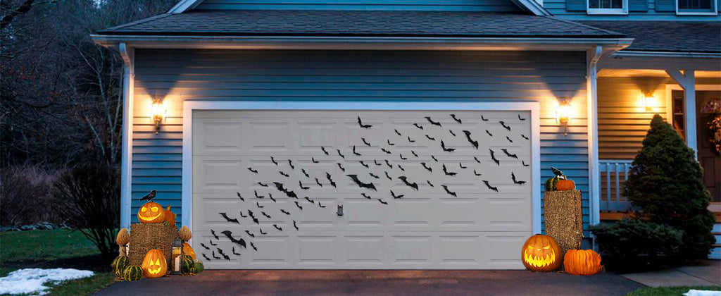 LUDILO Black 3D Bat Wall Decorations, 100 Pieces