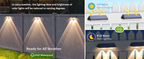 LIANGLOME Solar Fence Lights with Three White Modes, 8-Pack