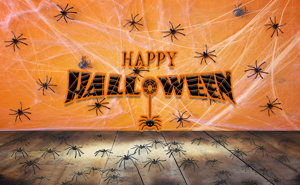 ZPISF MAX-002 Stretchable Halloween Spider Web with 150 Decorative Spiders – Extra Large, White – Extra Large / White – product detail