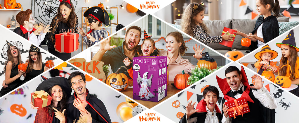 GOOSH 69589 8.2-Foot Halloween Ghost Inflatable – White and Red – product detail