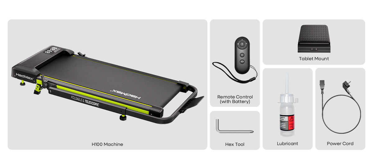 HADMAX H100 Walking Treadmill – Chartreuse – product detail