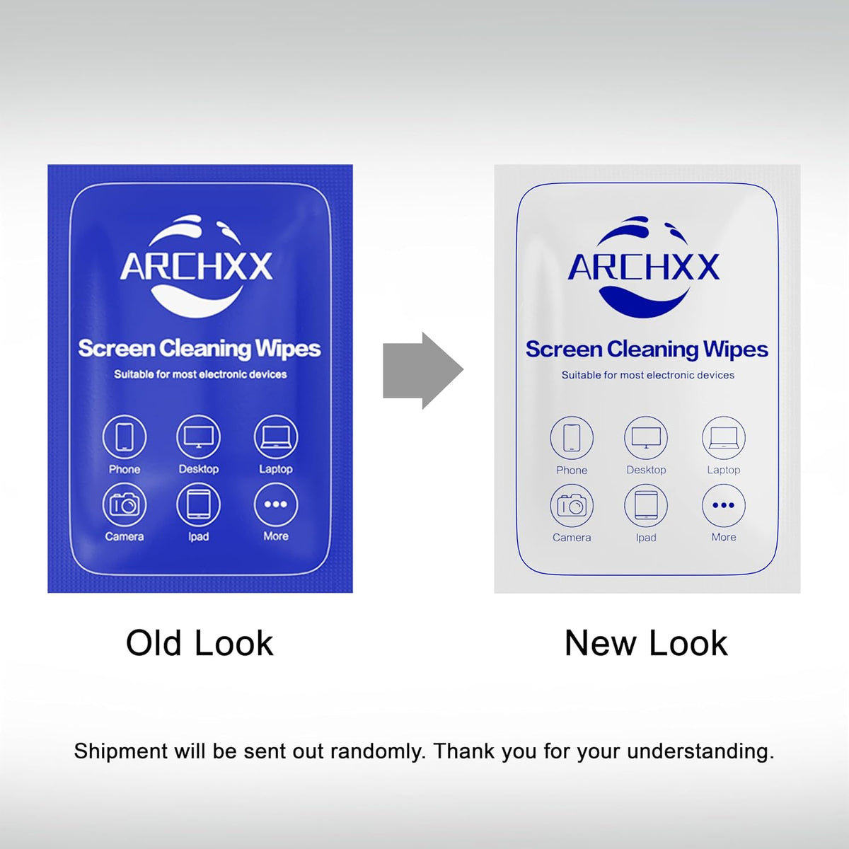 ARCHXX Individually Wrapped Screen Wipes, 120-Pack