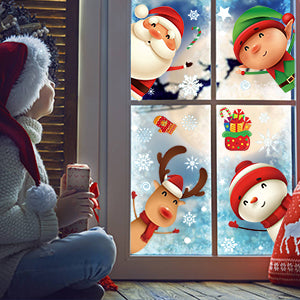 XIMISHOP Christmas Window Clings, 82-Piece Set