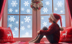LUDILO White Snowflake Window Clings, 135 Pieces
