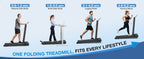 WELLFIT WFTM037 Walking Treadmill – Black with Blue – product detail