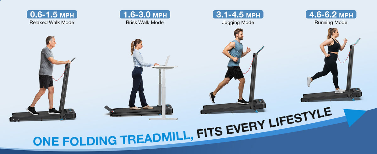 WELLFIT WFTM037 Walking Treadmill – Black with Blue – product detail