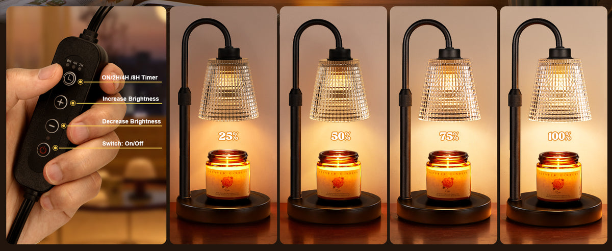 Innqoo Adjustable Candle Warmer Lamp, Black