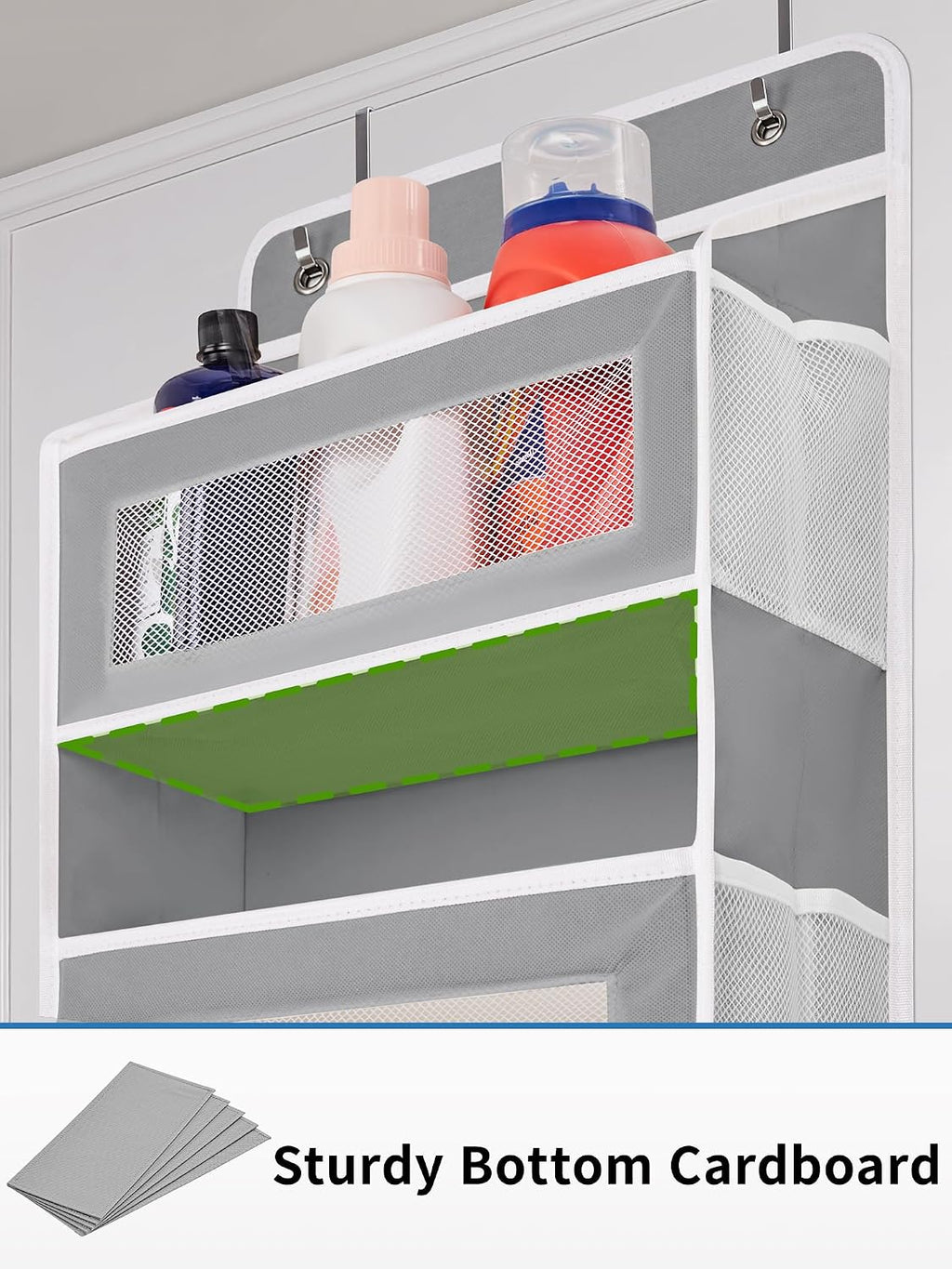 JARLINK Five-Pocket Door Organizer, Grey, Standard