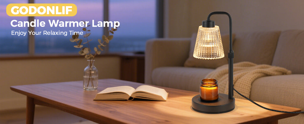 GODONLIF Adjustable Candle Warmer Lamp, Black