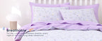 Wake In Cloud Purple Floral Full Comforter Set, 3 Pieces
