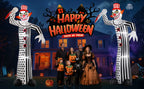 zukakii QM-WS-018 12-Foot Halloween Clown Inflatable – white – product detail