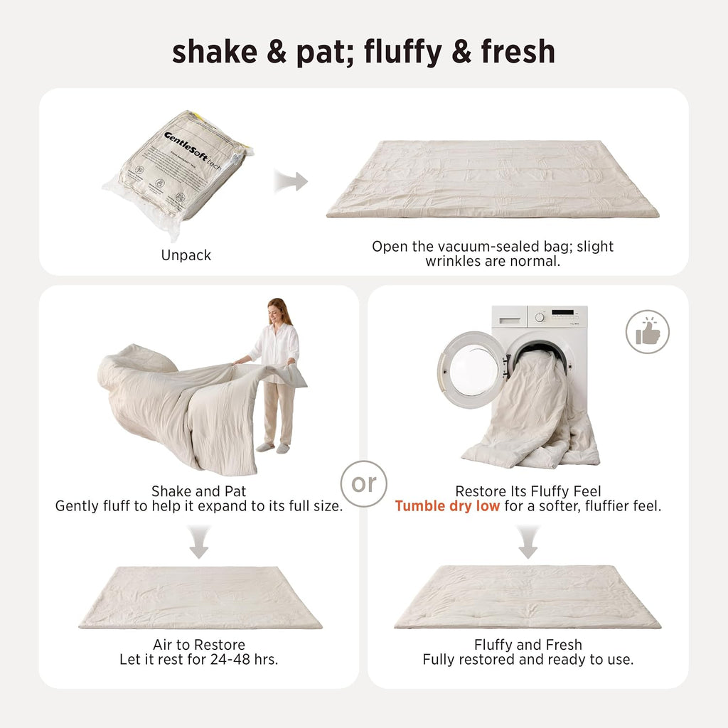 Bedsure Prewashed King Comforter Set, 3 Pieces, Beige