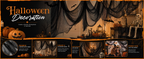 Cyantor Black Halloween Creepy Cloth, 5-Piece Set